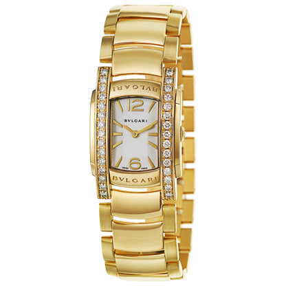 Front view of Bulgari Assioma Women's Swiss Quartz (Battery-Powered) Watch AA31WGD1G