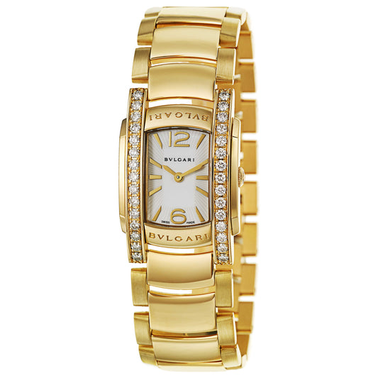 Front view of Bulgari Assioma Women's Swiss Quartz (Battery-Powered) Watch AA31WGD1G