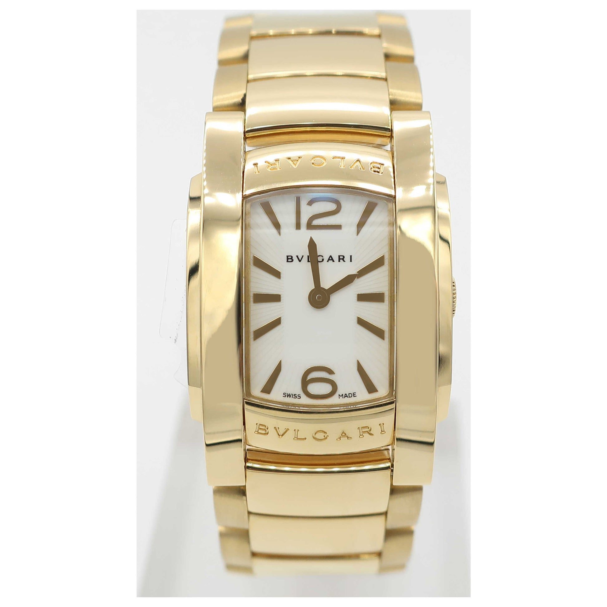 Front view of Bulgari Assioma Women's Swiss Quartz (Battery-Powered) Watch AA31WGG-SD