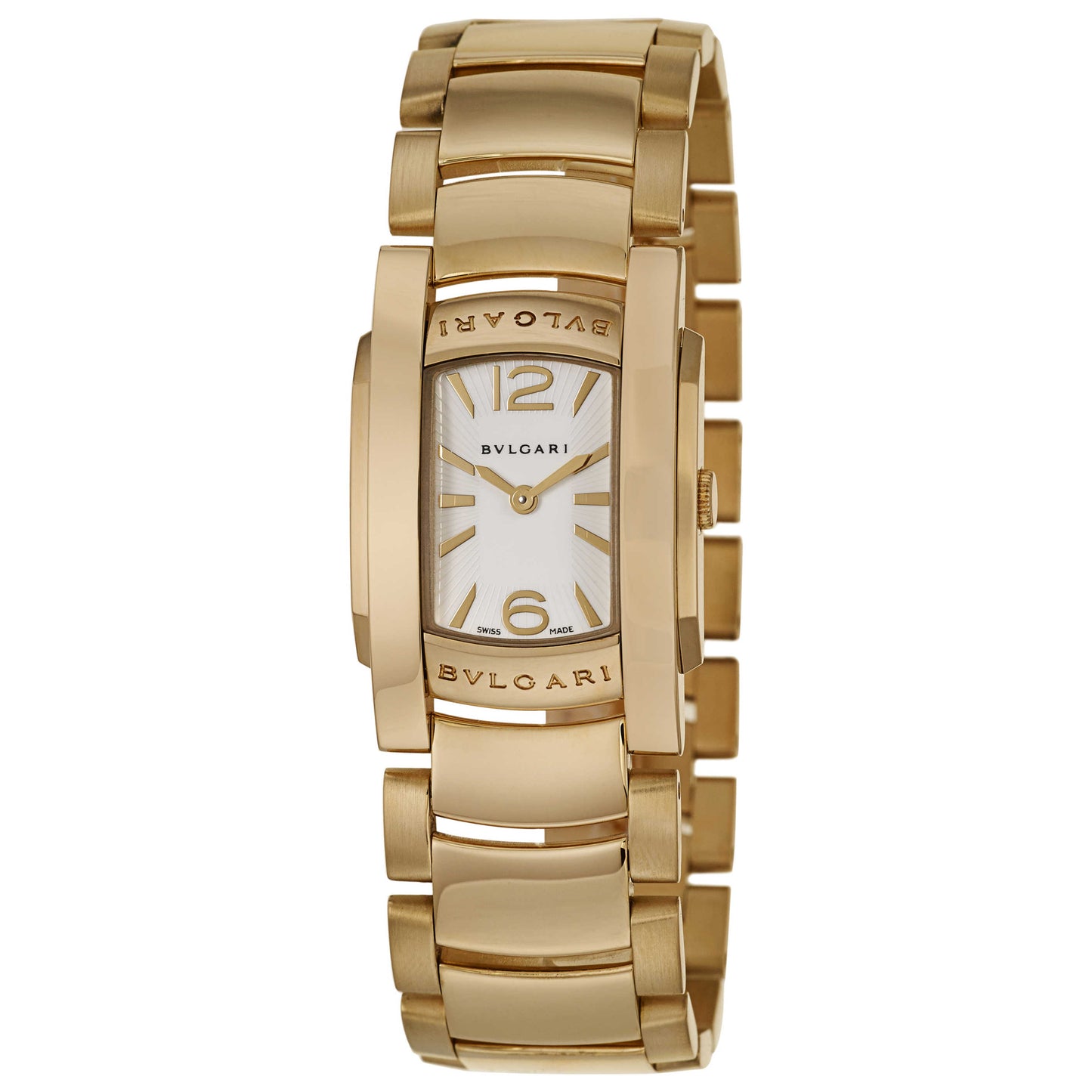 Front view of Bulgari Assioma Women's Swiss Quartz (Battery-Powered) Watch AA31WGG