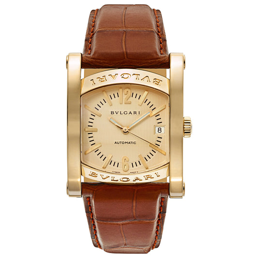 Front view of Bulgari Assioma Men's Automatic Watch AA44C13GLD