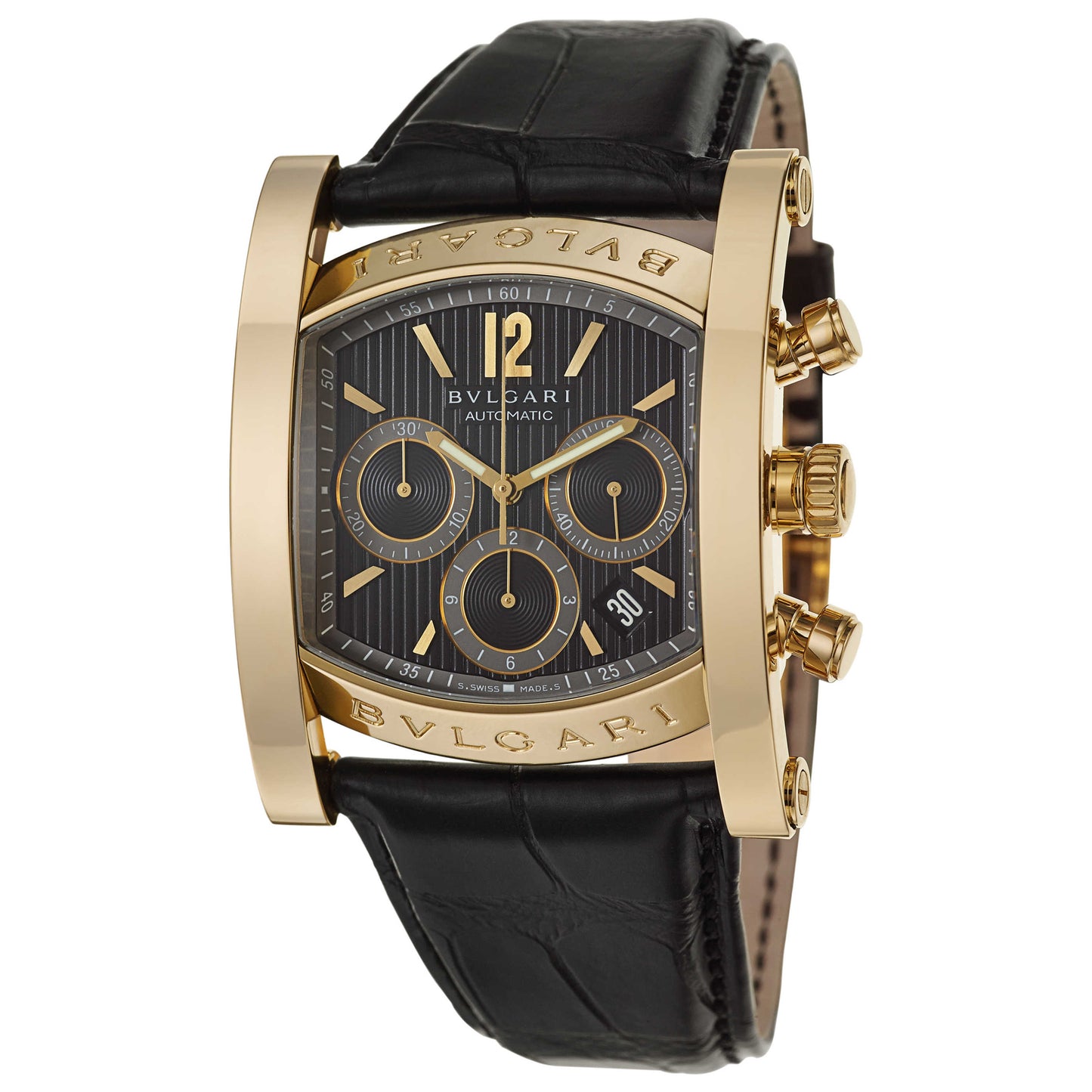 Front view of Bulgari Assioma Men's Automatic Watch AA48BGLDCH