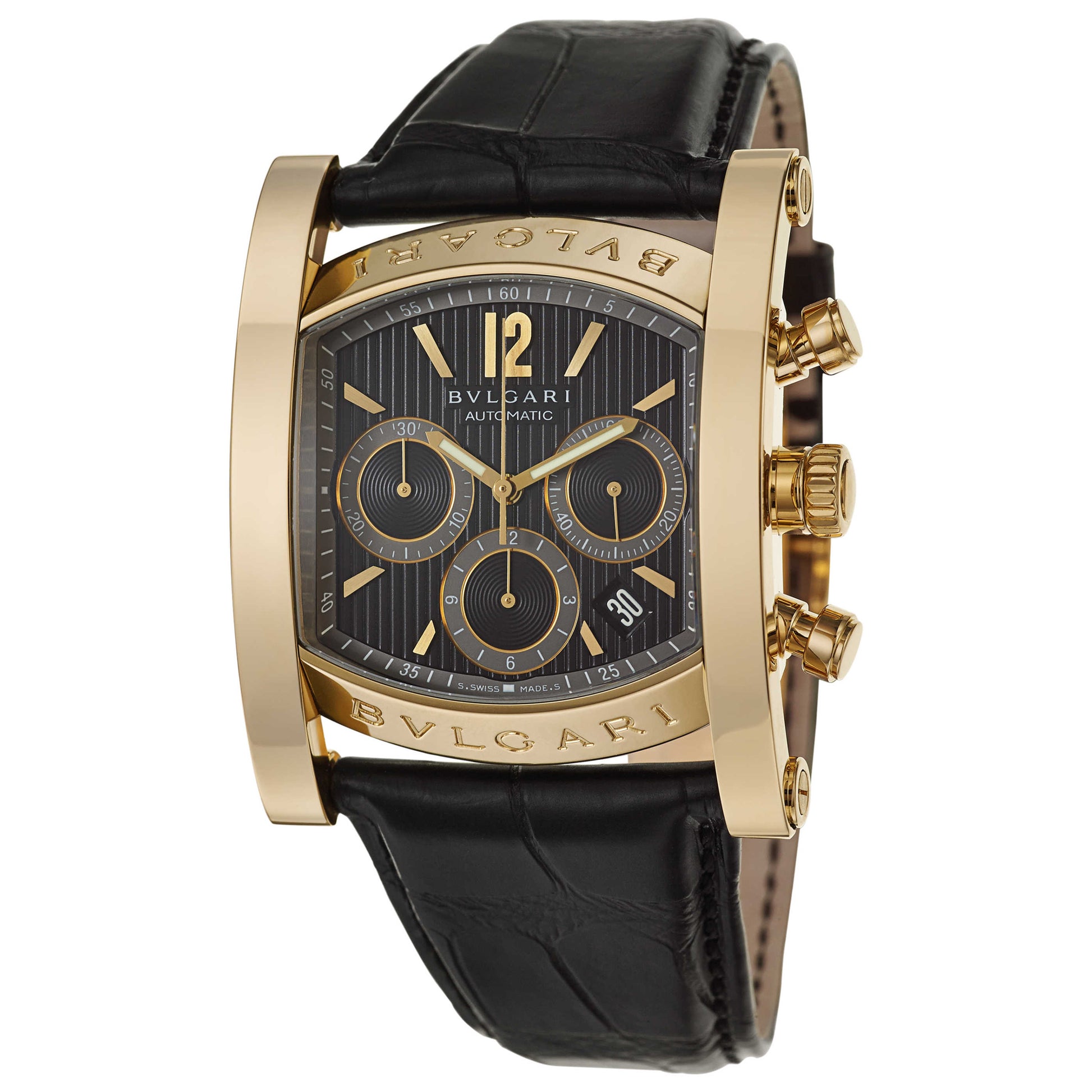 Front view of Bulgari Assioma Men's Automatic Watch AA48BGLDCH