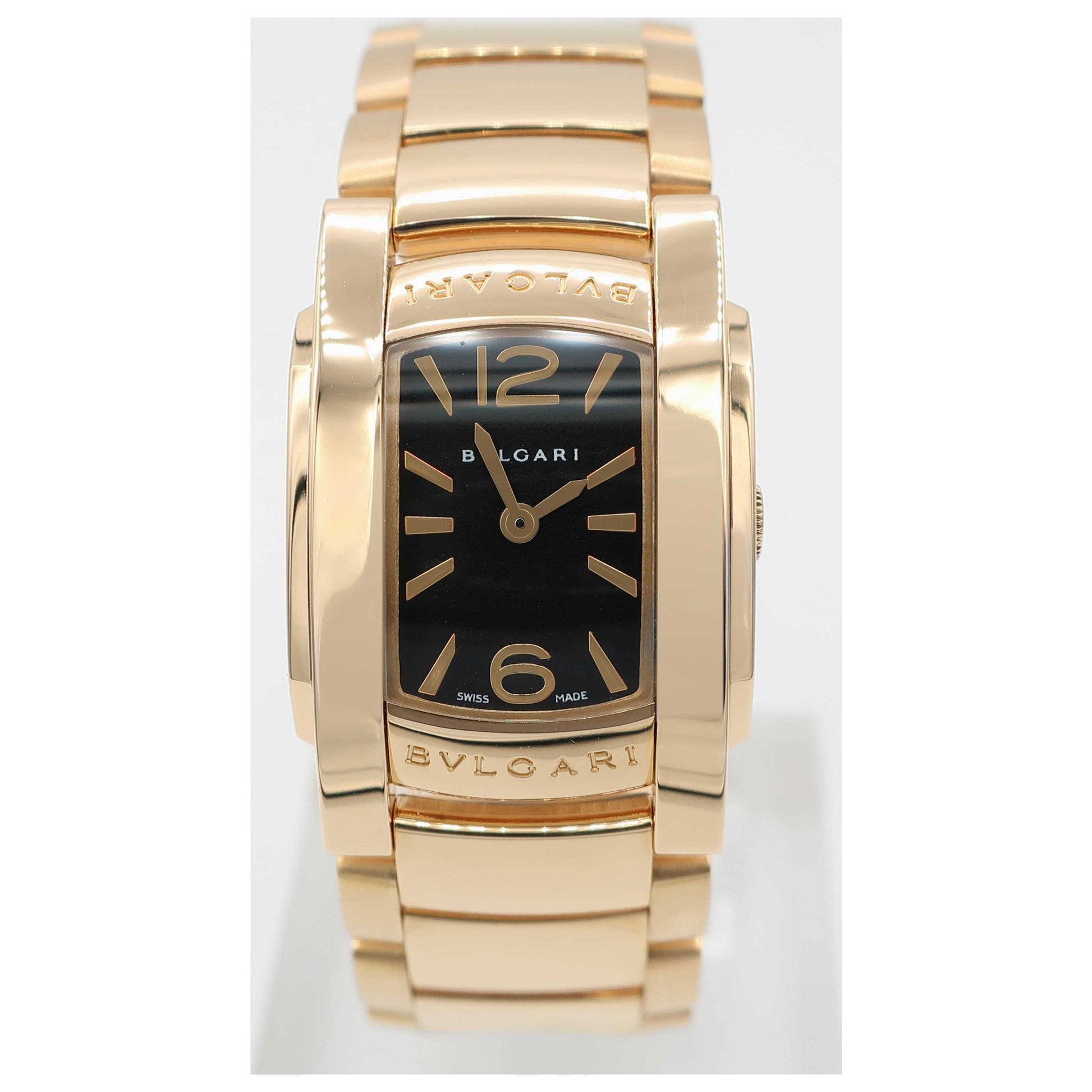 Front view of Bulgari Assioma Women's Swiss Quartz (Battery-Powered) Watch AAP31BGG-SD