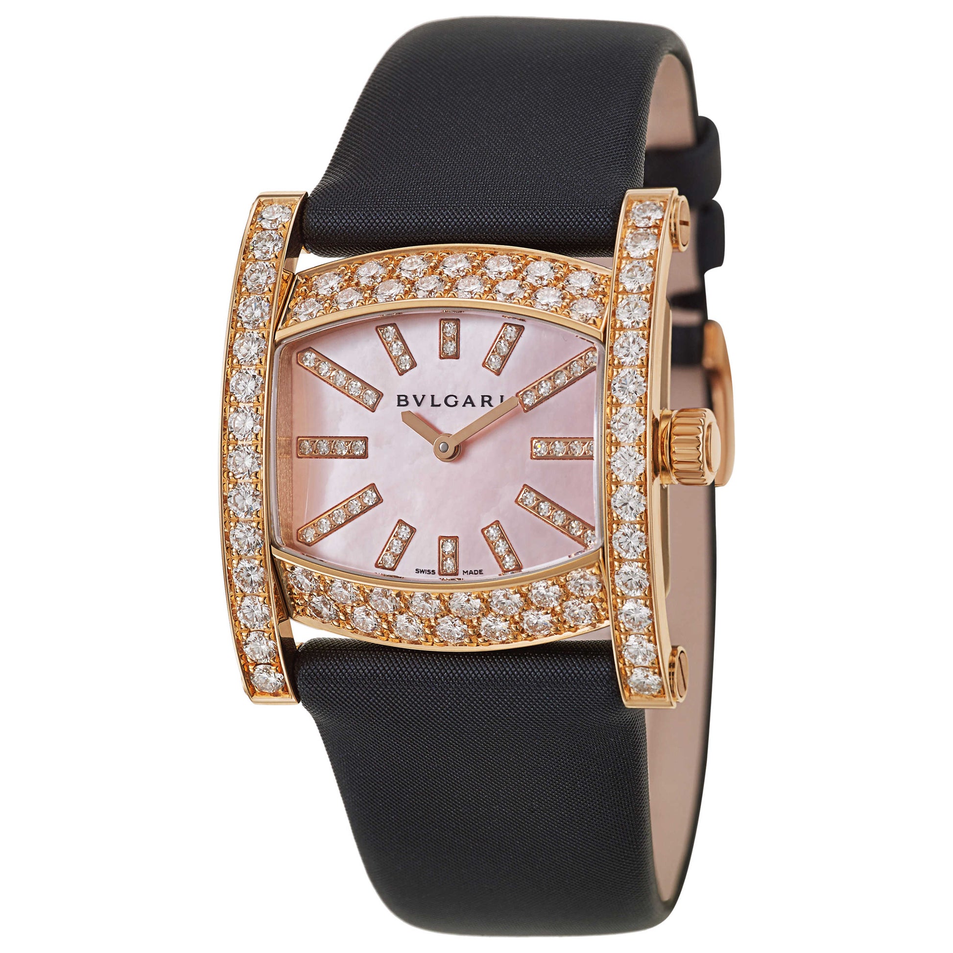 Front view of Bulgari Assioma Women's Swiss Quartz (Battery-Powered) Watch AAP36D2C2L-12