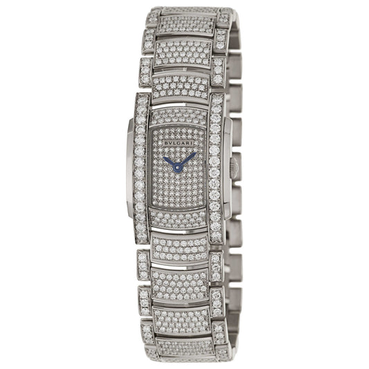 Front view of Bulgari Assioma Women's Swiss Quartz (Battery-Powered) Watch AAW26D2GD2GD2