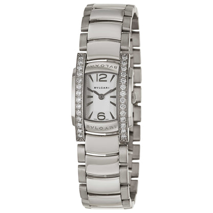 Front view of Bulgari Assioma Women's Swiss Quartz (Battery-Powered) Watch AAW26WGD1G
