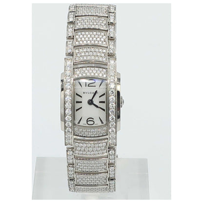 Front view of Bulgari Assioma Women's Swiss Quartz (Battery-Powered) Watch AAW26WGD2GD2-SD