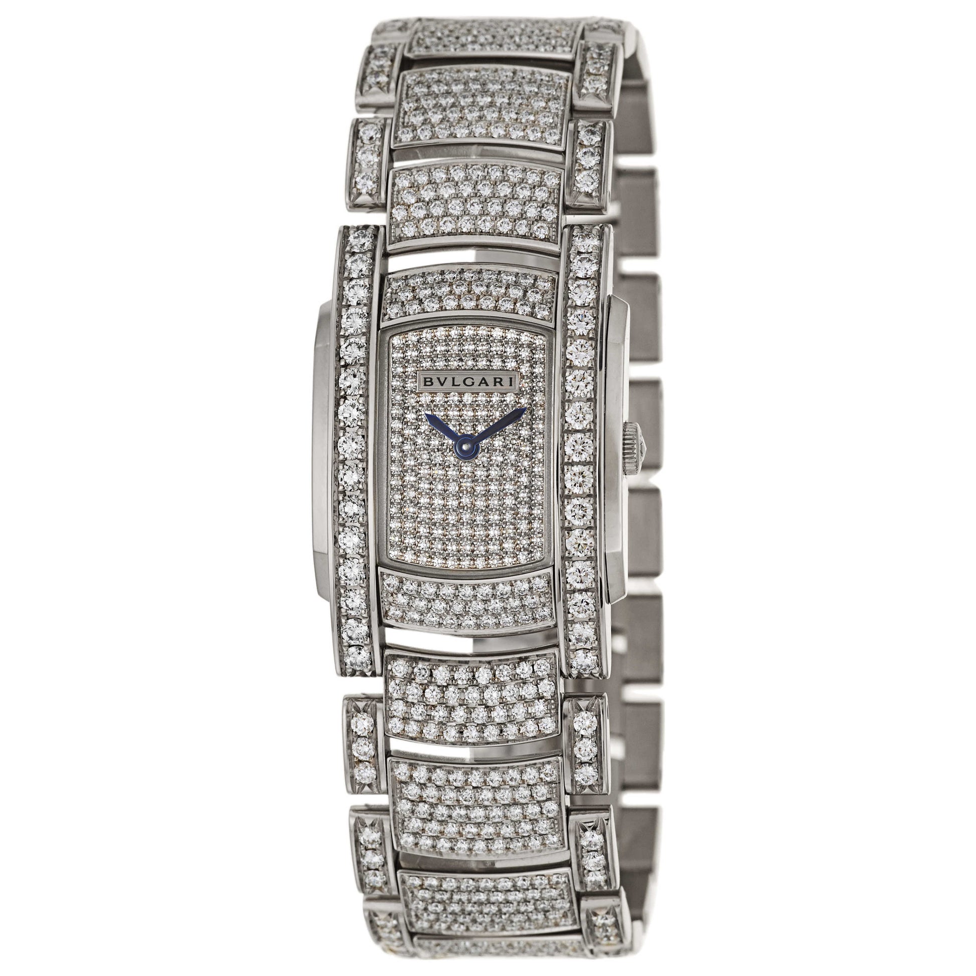 Front view of Bulgari Assioma Women's Swiss Quartz (Battery-Powered) Watch AAW31D2GD2GD2