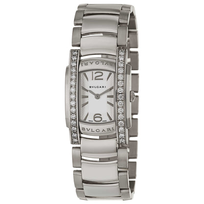 Front view of Bulgari Assioma Women's Swiss Quartz (Battery-Powered) Watch AAW31WGD1G