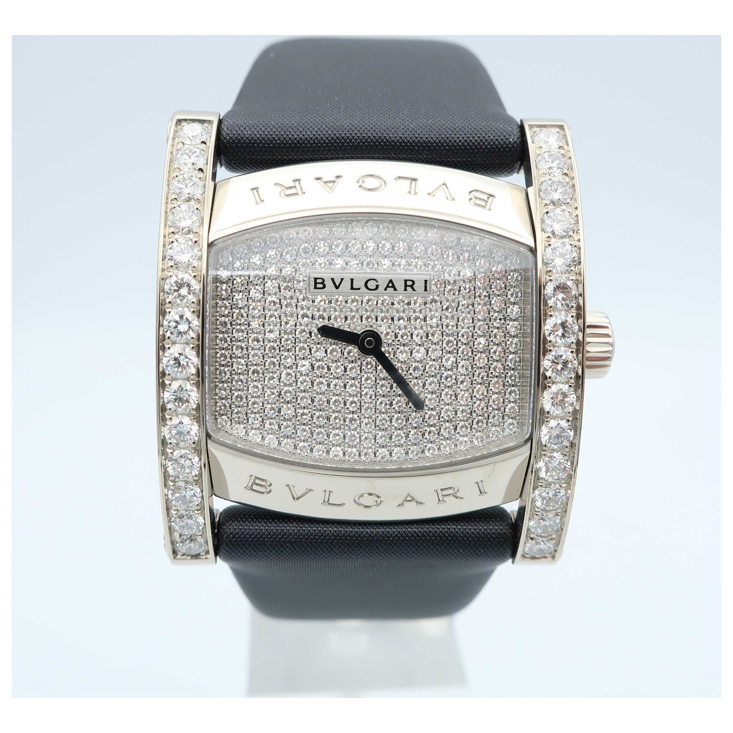 Front view of Bulgari Assioma Women's Swiss Quartz (Battery-Powered) Watch AAW36D1DL-SD