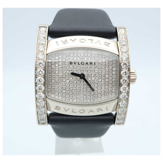 Front view of Bulgari Assioma Women's Swiss Quartz (Battery-Powered) Watch AAW36D1DL-SD