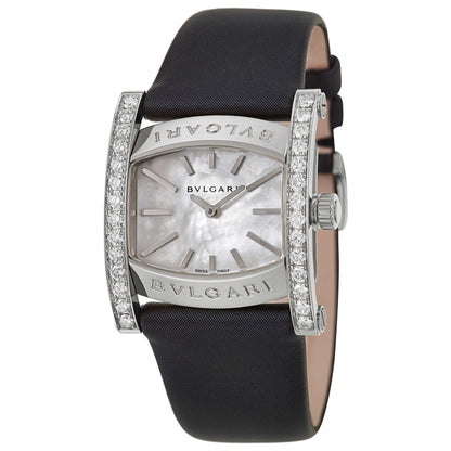 Front view of Bulgari Assioma Women's Swiss Quartz (Battery-Powered) Watch AAW36D1WL