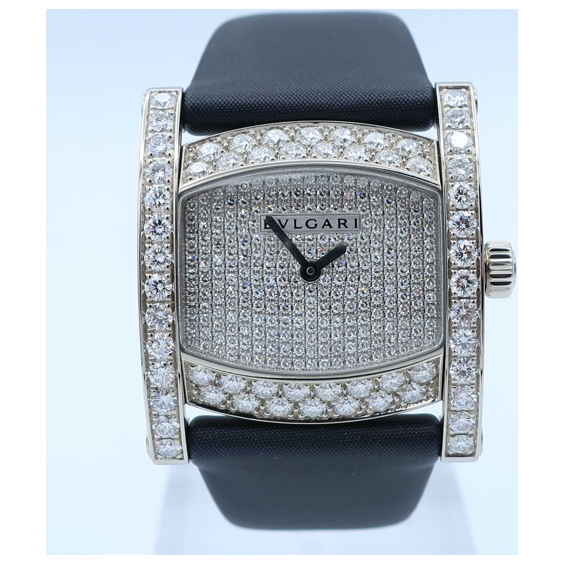 Front view of Bulgari Assioma Women's Swiss Quartz (Battery-Powered) Watch AAW36D2DL-SD