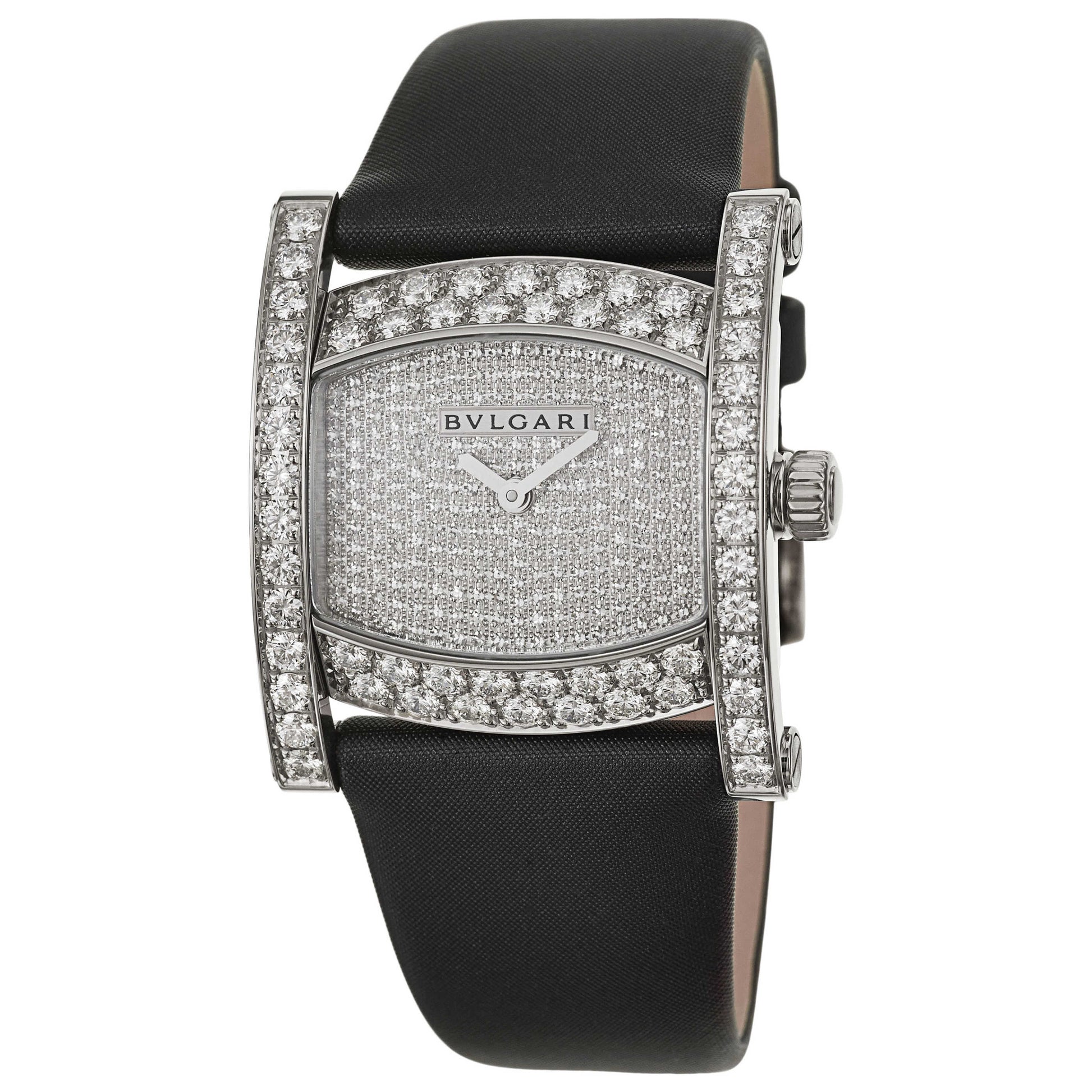Front view of Bulgari Assioma Women's Swiss Quartz (Battery-Powered) Watch AAW36D2DL