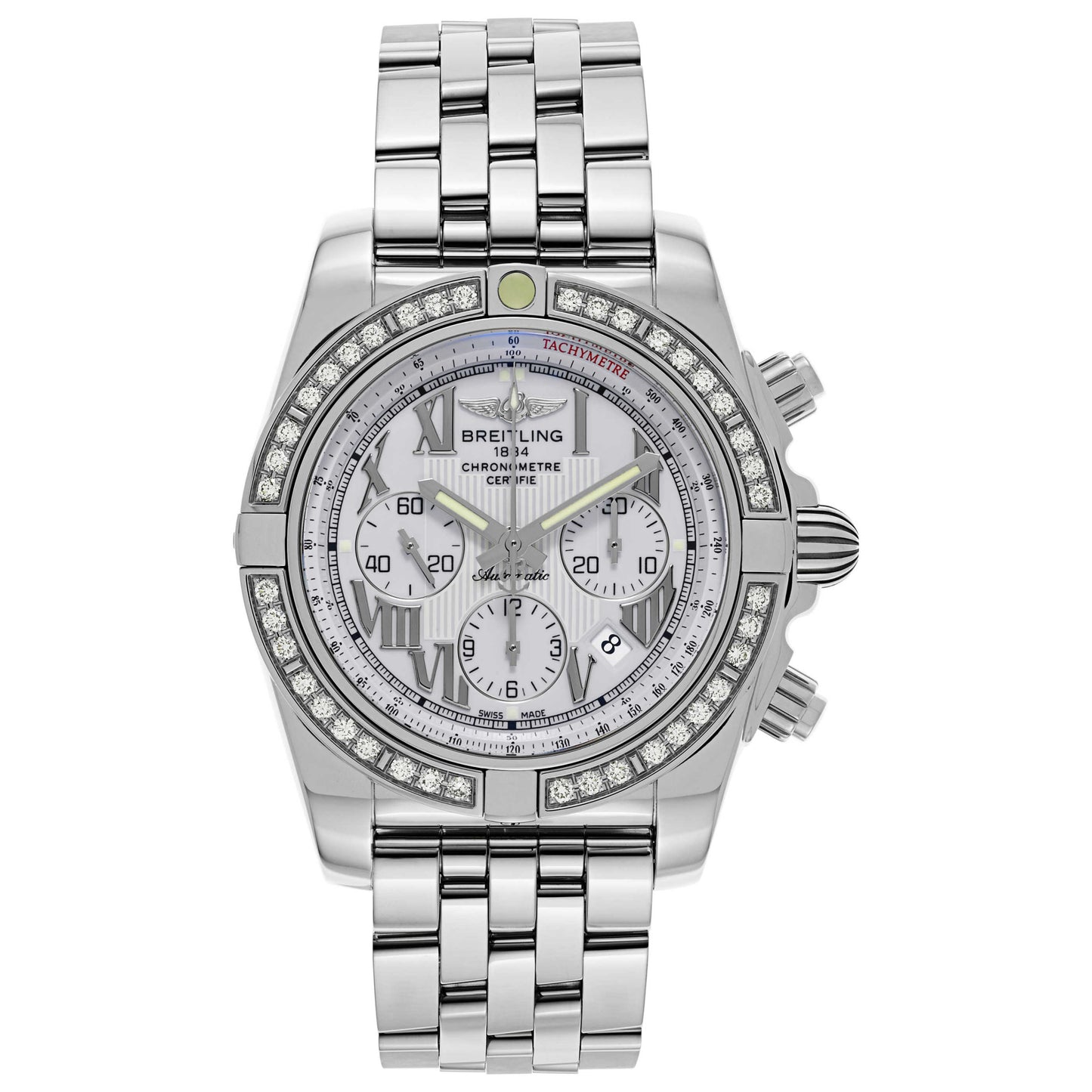 Front view of Breitling Chronomat Men's Automatic Watch AB011053-A690-375A