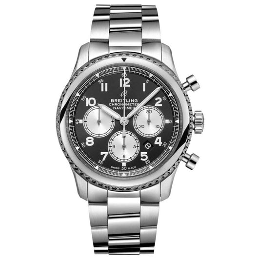Front view of Breitling Navitimer Men's Automatic AB0117131B1A1