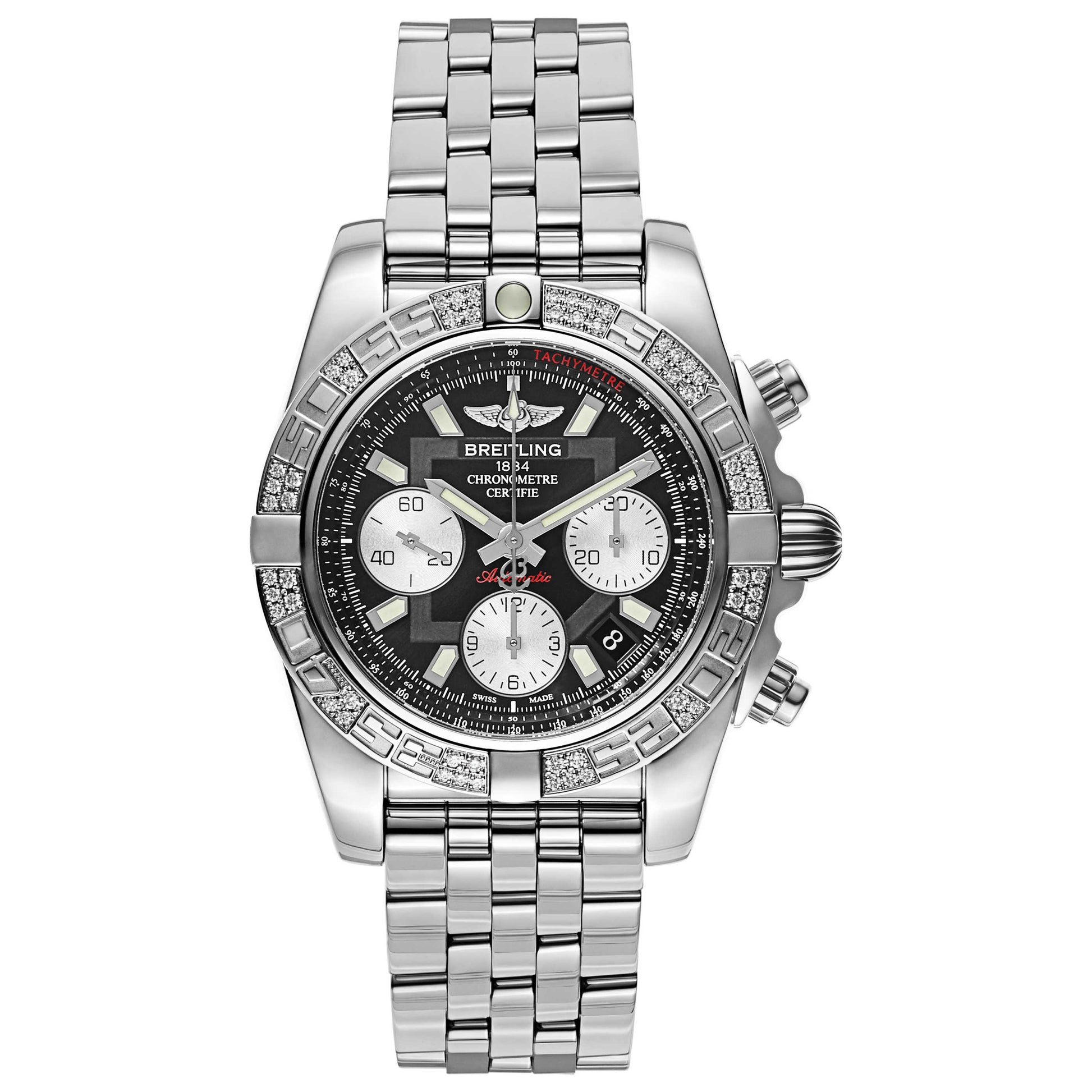 Front view of Breitling Men's Automatic Watch AB0140AA-BA52-378A