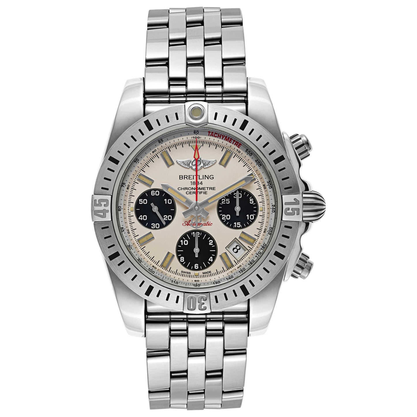 Front view of Breitling Chronomat Men's Automatic Watch AB01442J-G787-378A