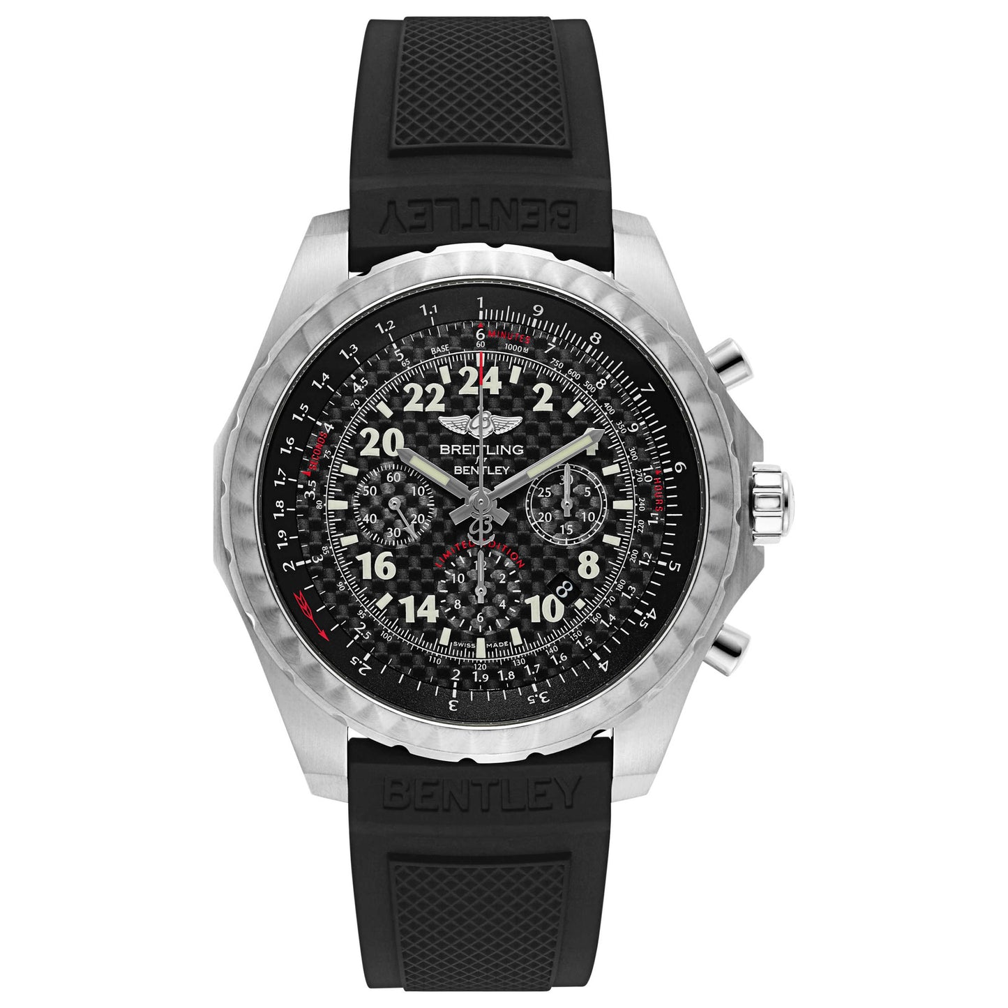 Front view of Breitling Bentley Men's Swiss Mechanical Manual (Hand-Winding) Certified Chronometer Watch AB022022-BC84-220S