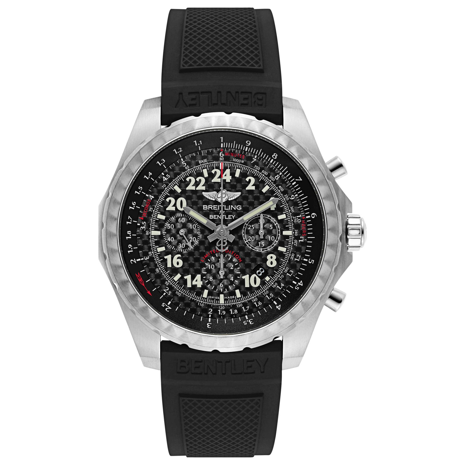 Front view of Breitling Bentley Men's Swiss Mechanical Manual (Hand-Winding) Certified Chronometer Watch AB022022-BC84-220S