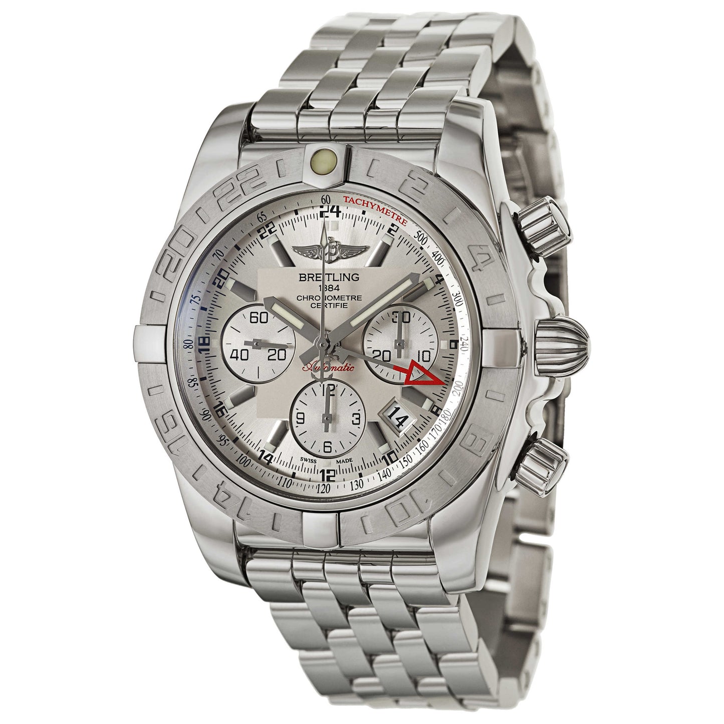 Front view of Breitling Chronomat Men's Automatic Watch AB042011-G745-375A