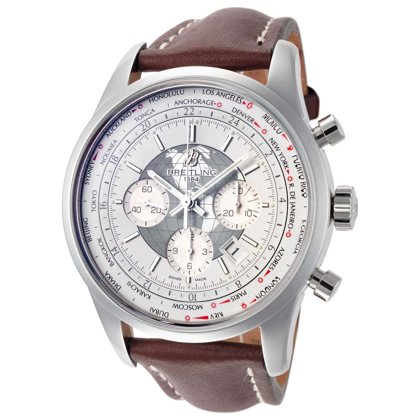 Front view of Breitling Transocean Men's Automatic Watch AB0510U0-A732-443X