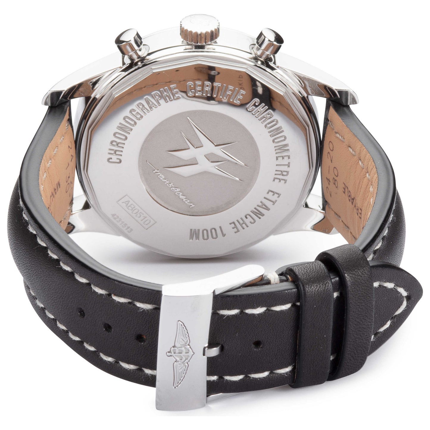 Back view of Breitling Transocean Men's Automatic Watch AB0510U4-BB62-441X