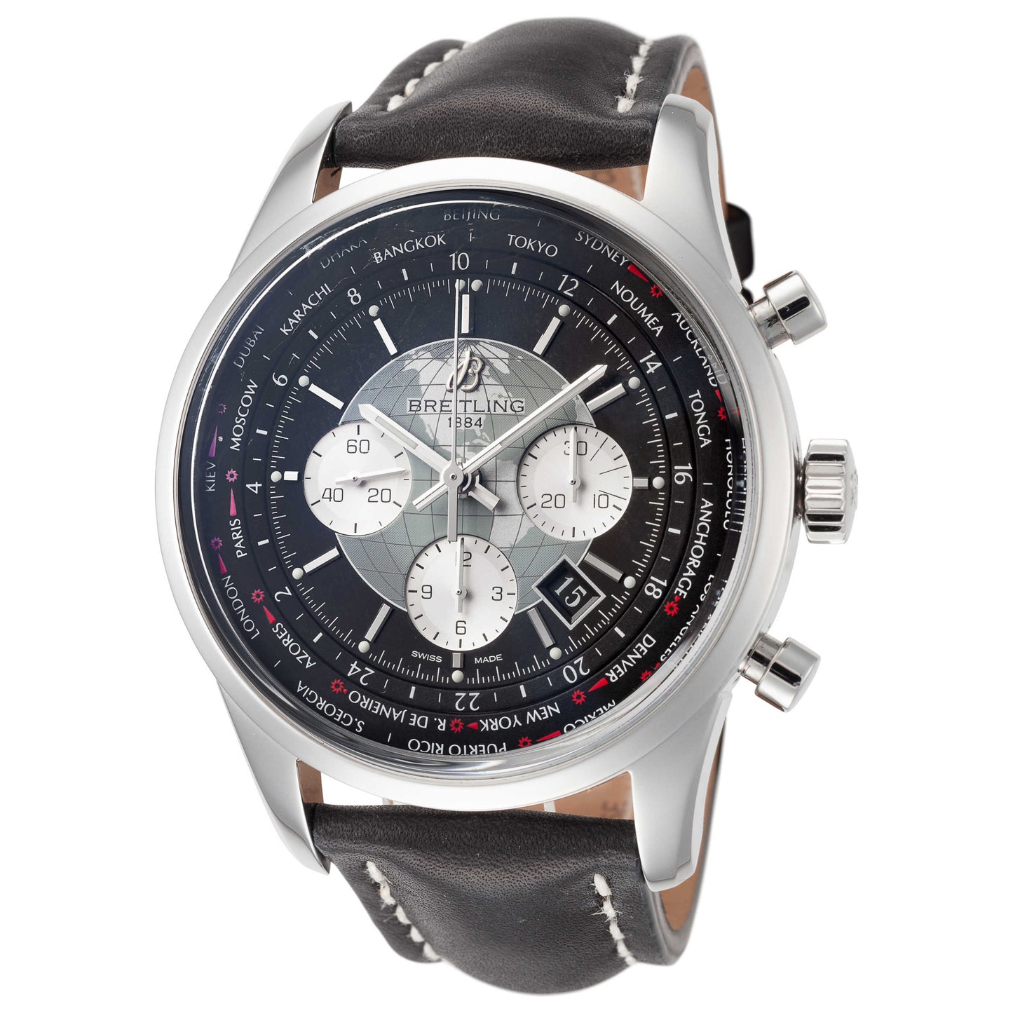 Front view of Breitling Transocean Men's Automatic Watch AB0510U4-BB62-441X
