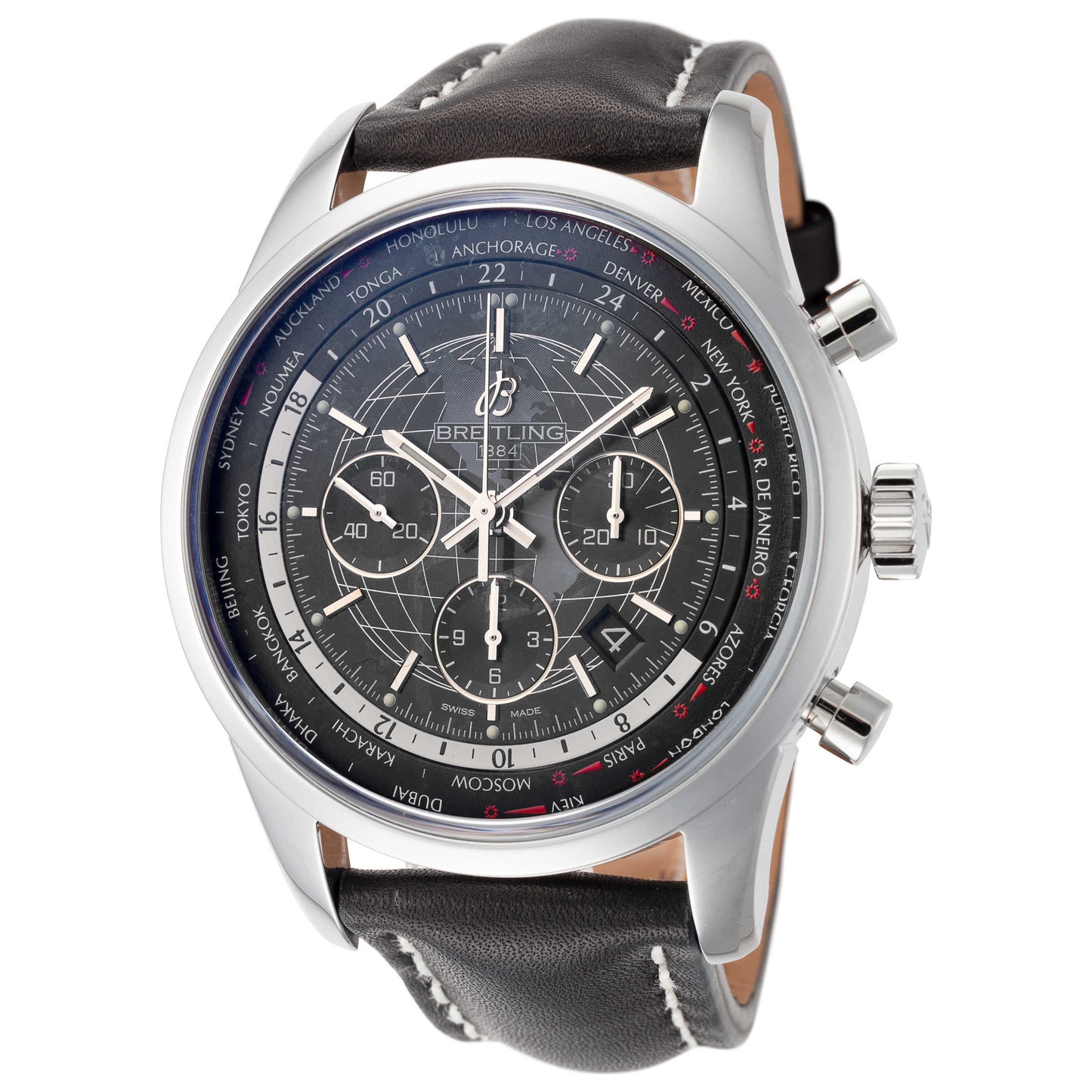 Front view of Breitling Transocean Men's Automatic Watch AB0510U4-BE84-441X