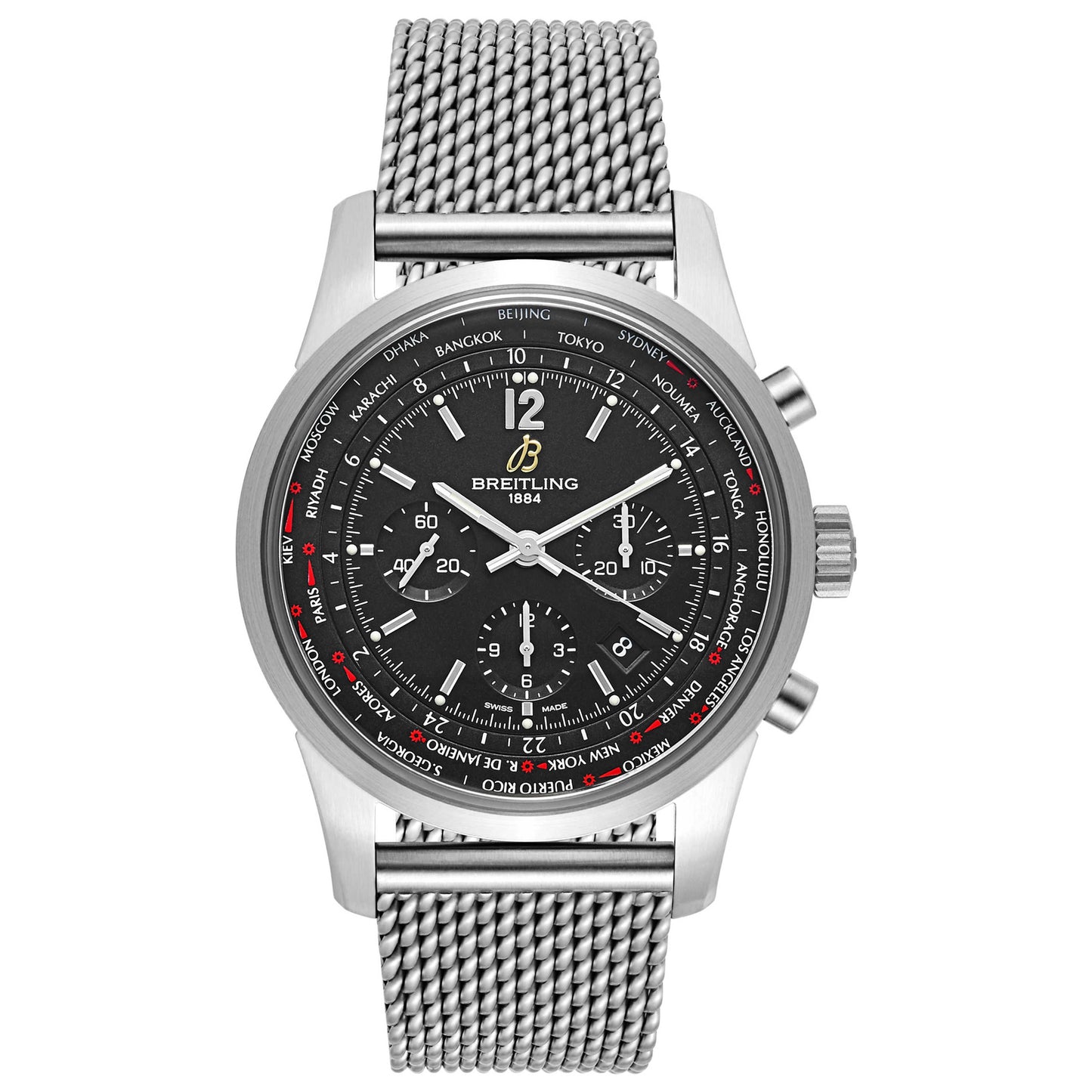 Front view of Breitling Transocean Men's Automatic Watch AB0510U6-BC26-159A