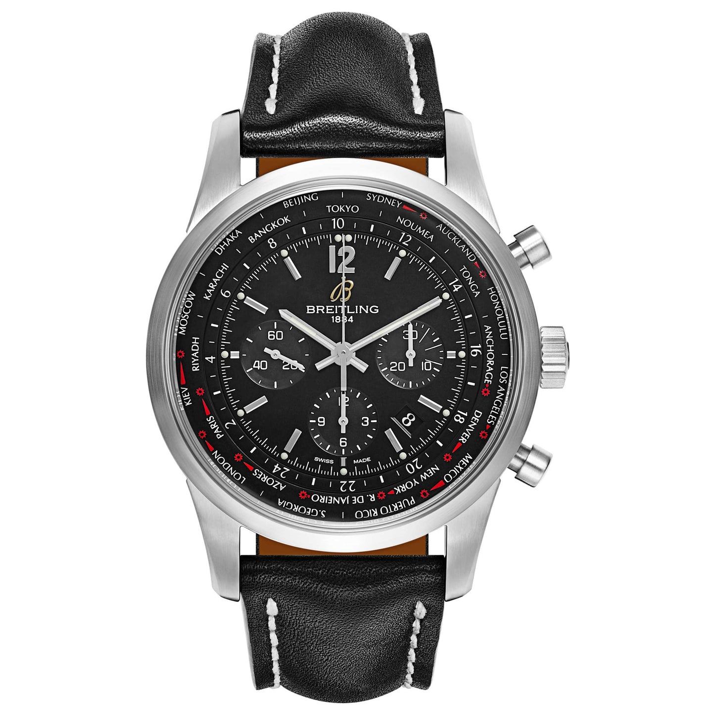 Front view of Breitling Transocean Men's Automatic Watch AB0510U6-BC26-441X