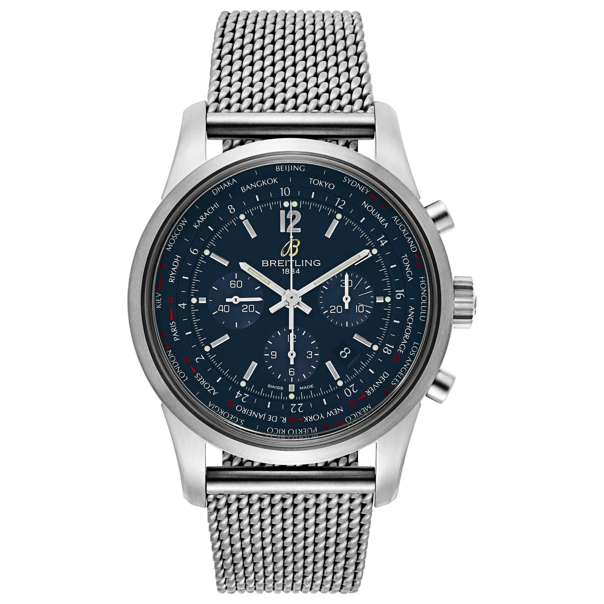 Front view of Breitling Transocean Men's Automatic Watch AB0510U9-C879-159A