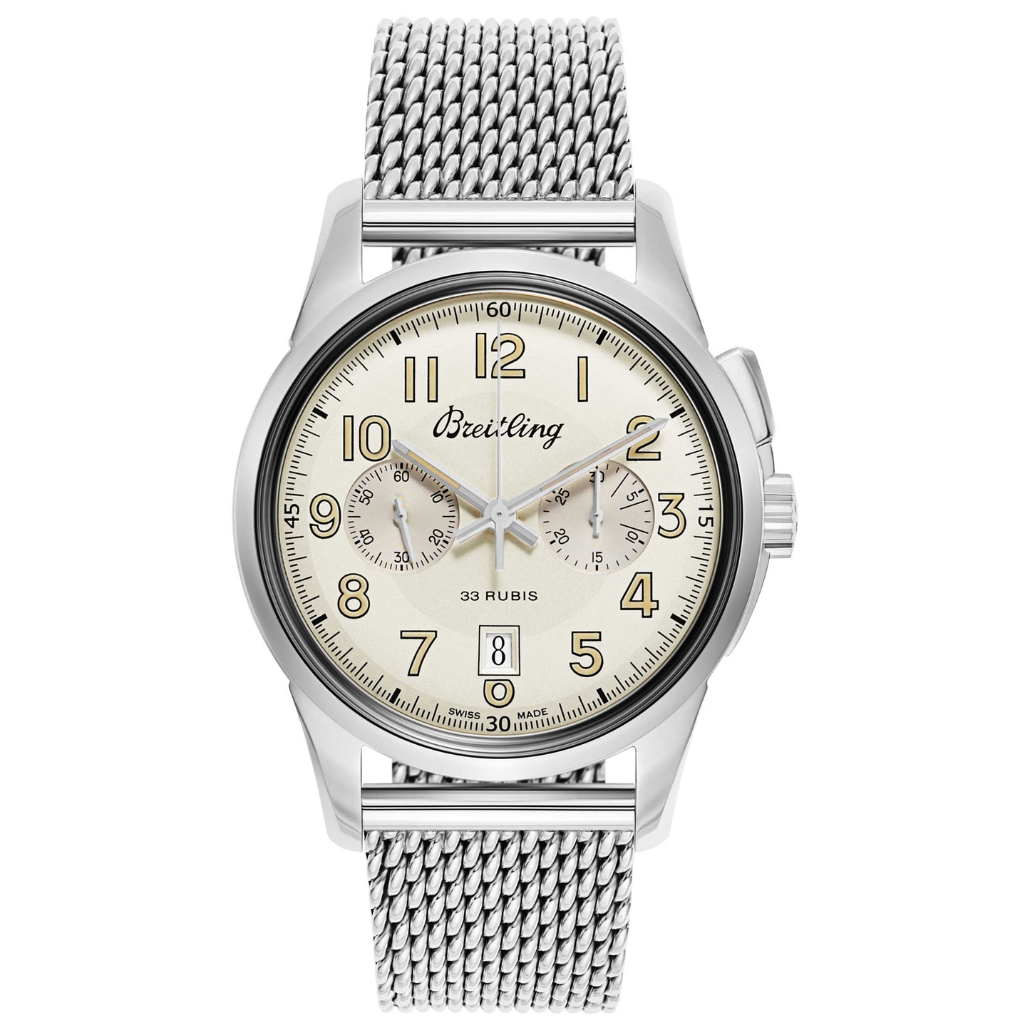 Front view of Breitling Transocean Men's Automatic Watch AB141112-G799-154A