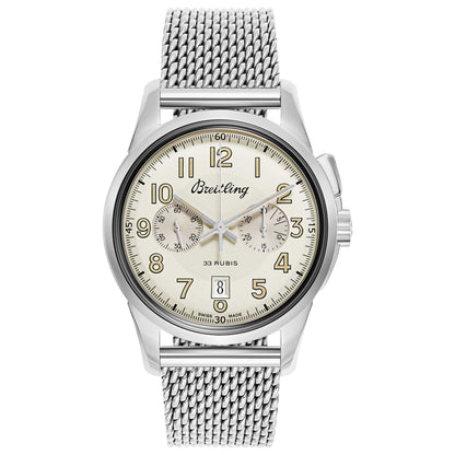 Front view of Breitling Transocean Men's Automatic Watch AB141112-G799-154A