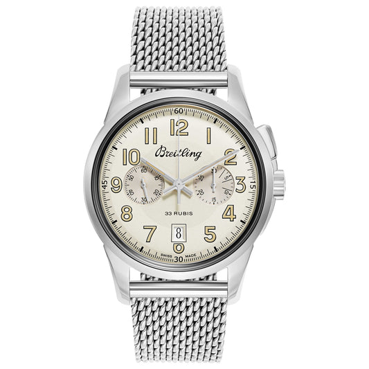 Front view of Breitling Transocean Men's Automatic Watch AB141112-G799-154A