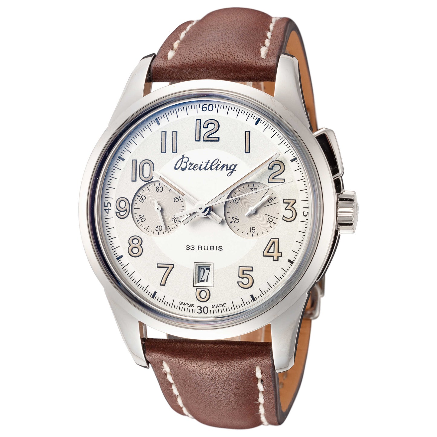 Front view of Breitling Transocean Men's Automatic Watch AB141112-G799-438X