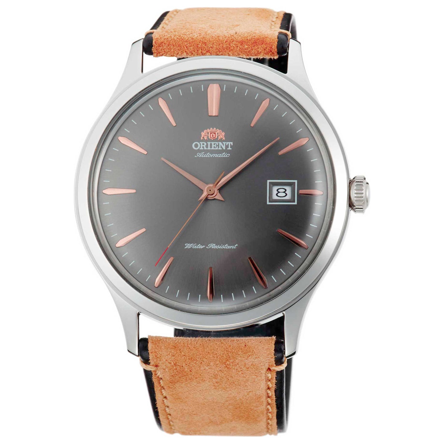 Front view of Orient Bambino V4 Men's Automatic Watch AC08003A
