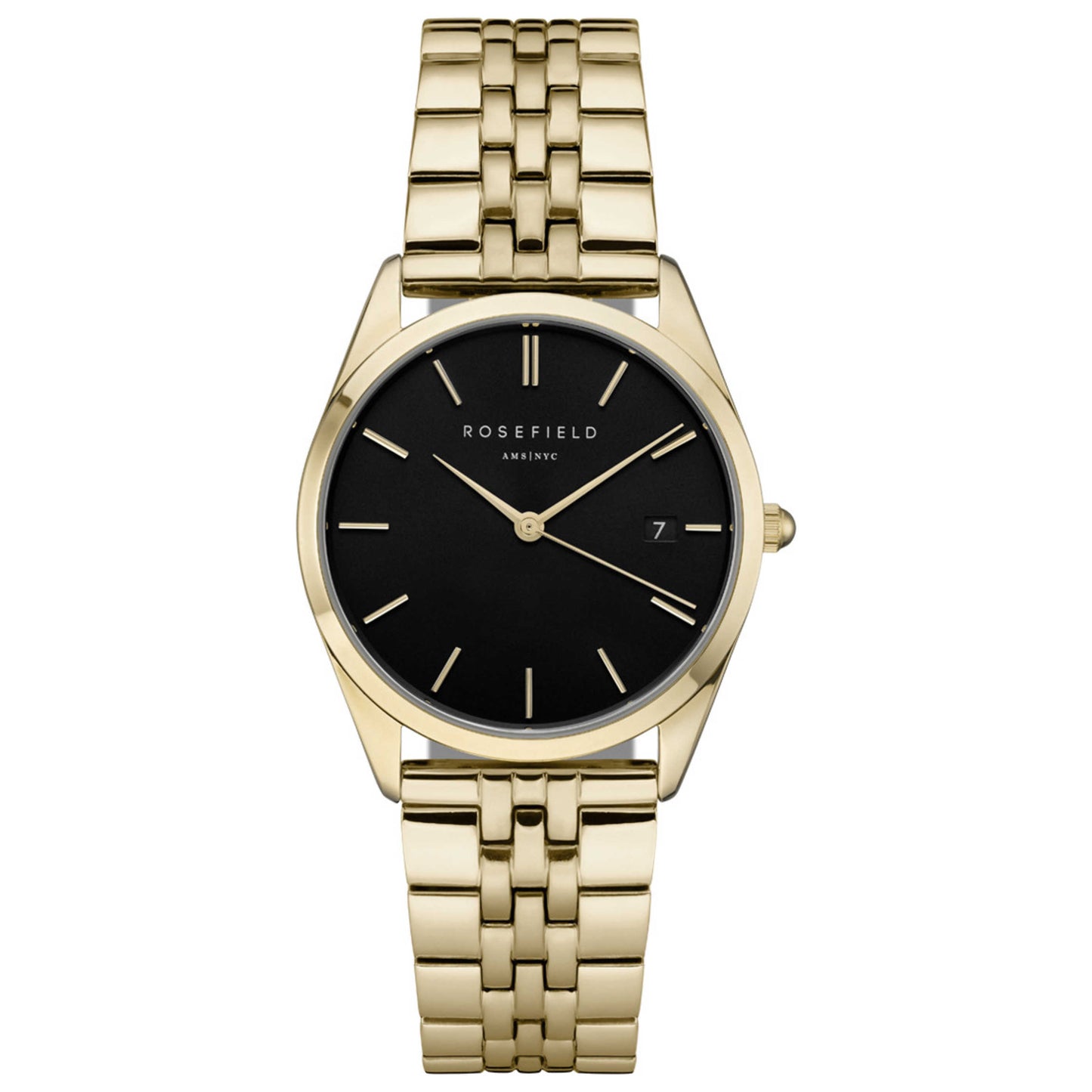 Front view of Rosefield Ace Women's Quartz Watch ACBKG-A13