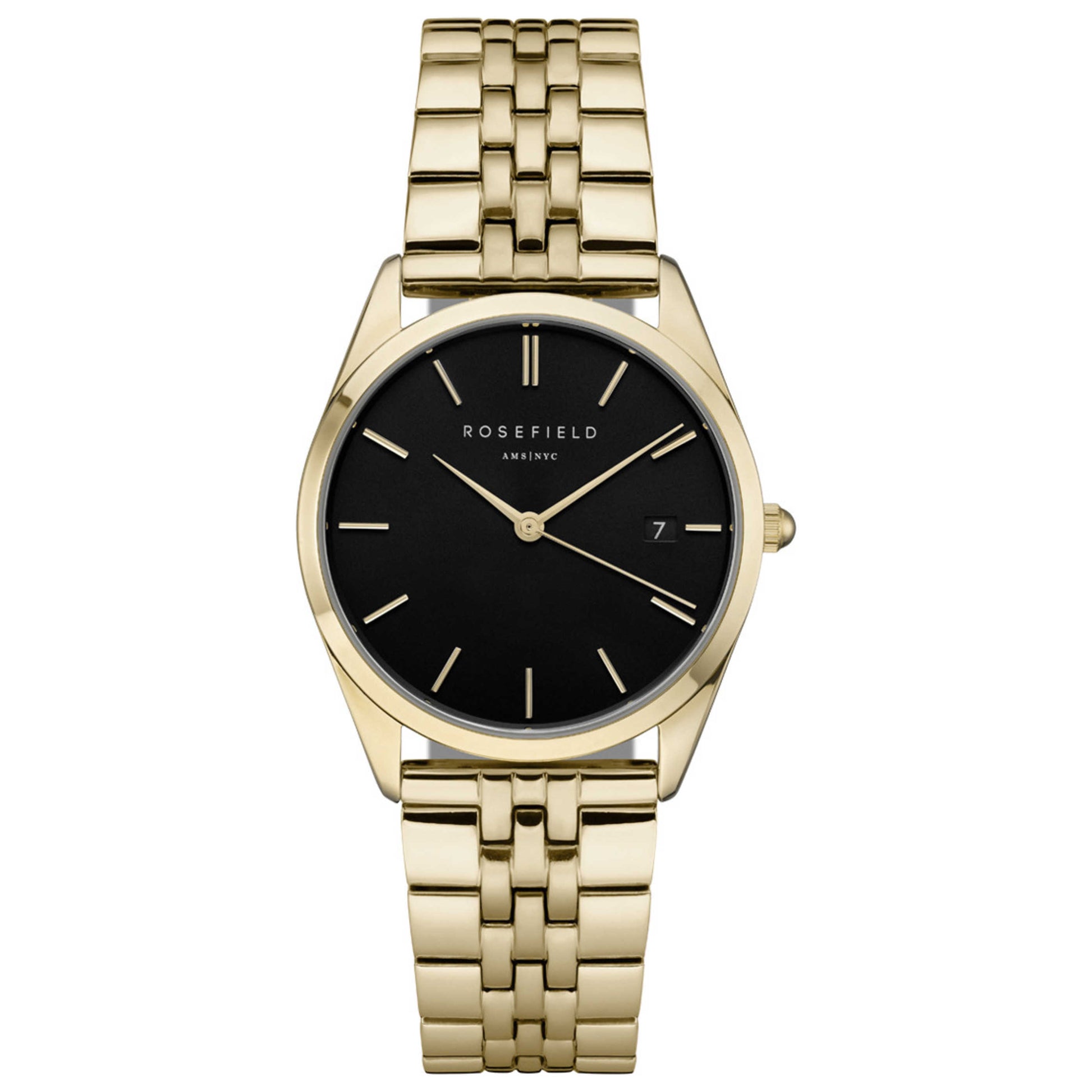 Front view of Rosefield Ace Women's Quartz Watch ACBKG-A13