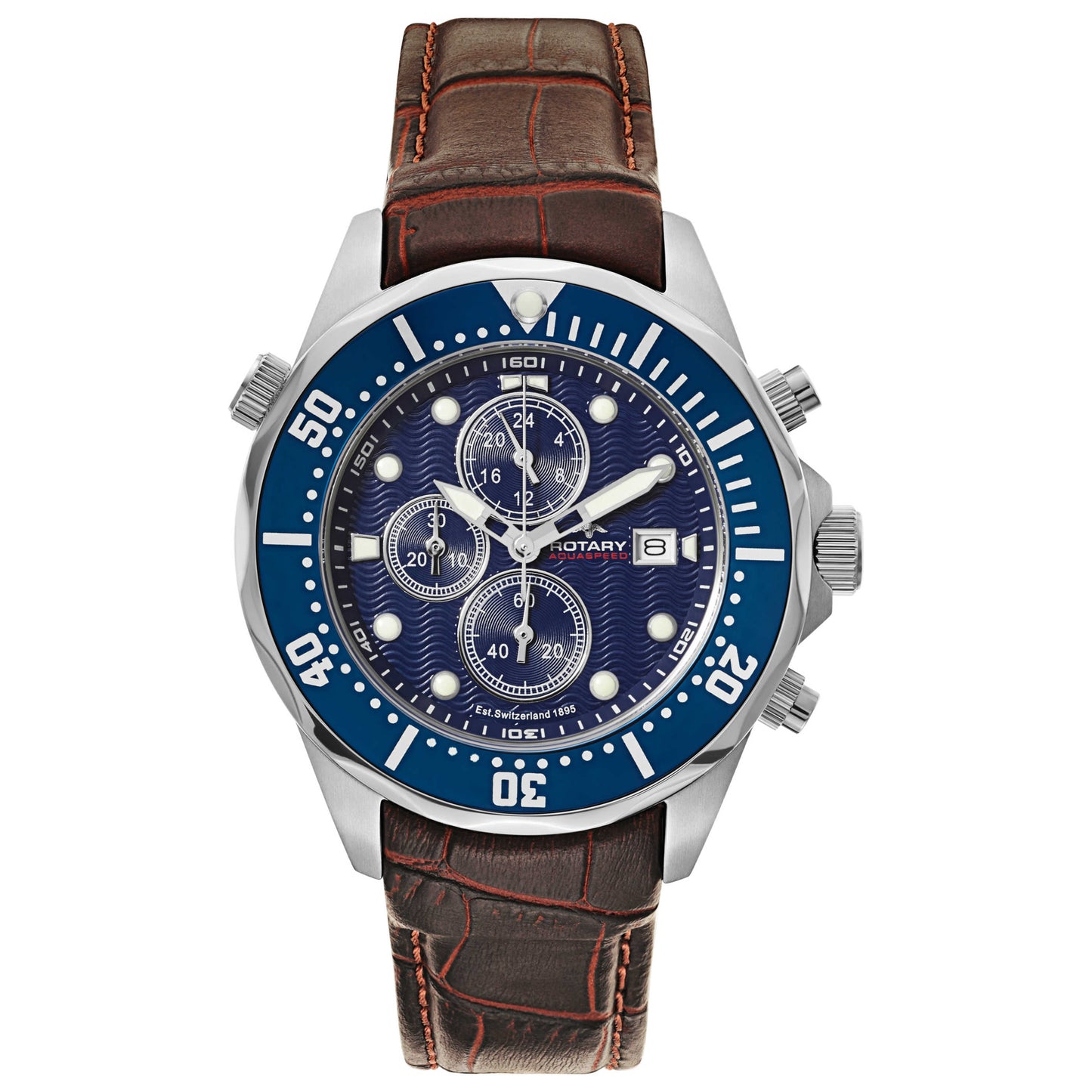 Front view of Rotary Aquaspeed Men's Quartz Watch AGS00070-C-05