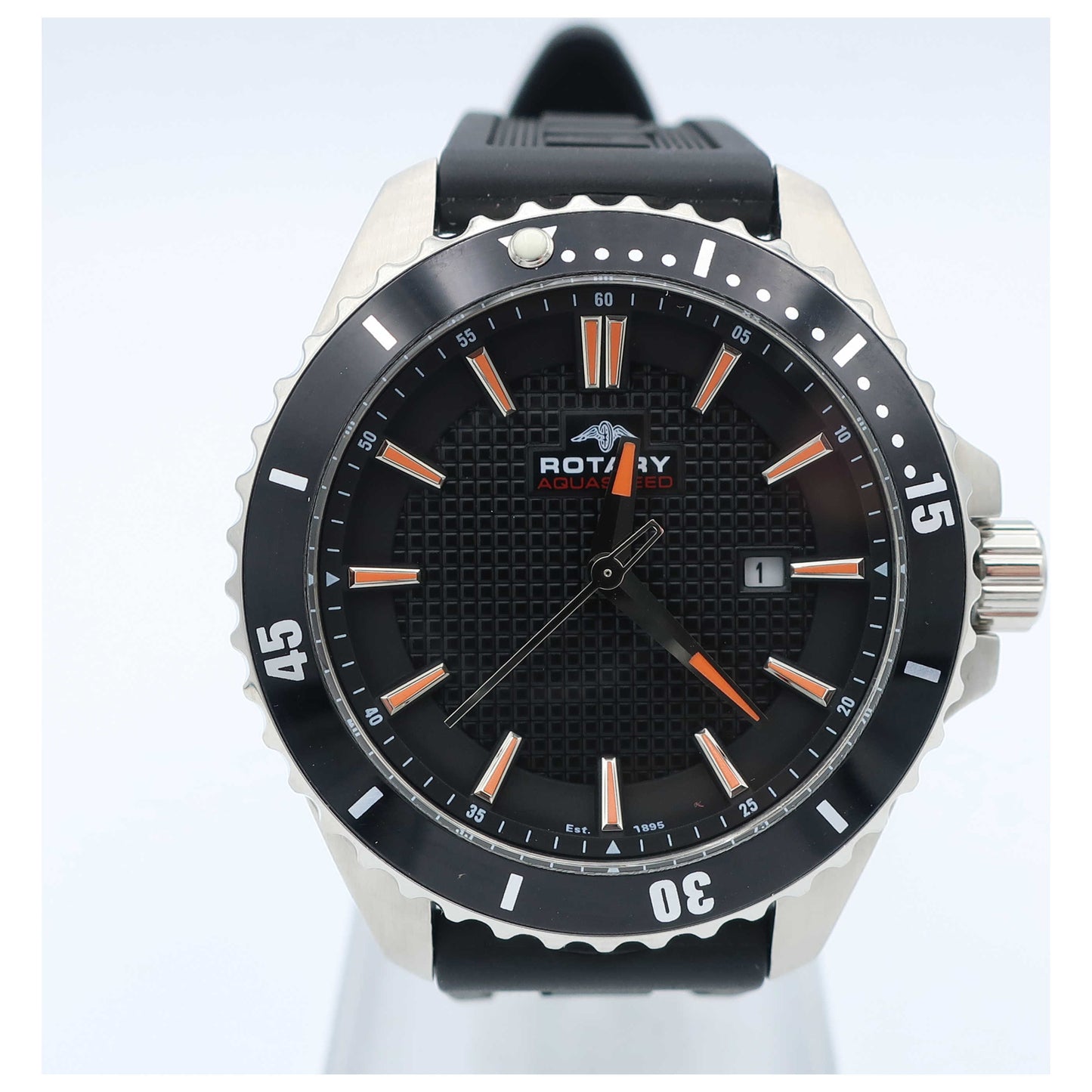 Front view of Rotary Aquaspeed Men's Quartz Watch AGS00293-04-SD