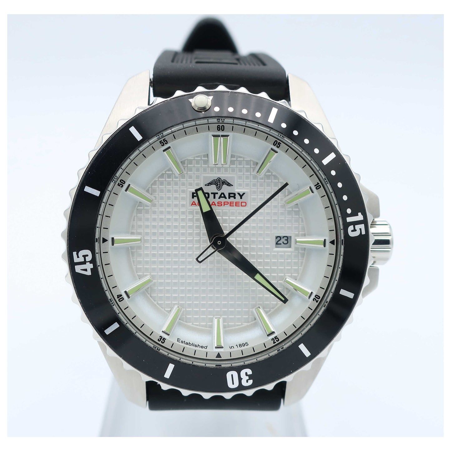 Front view of Rotary Aquaspeed Men's Quartz Watch AGS00293-06-SD