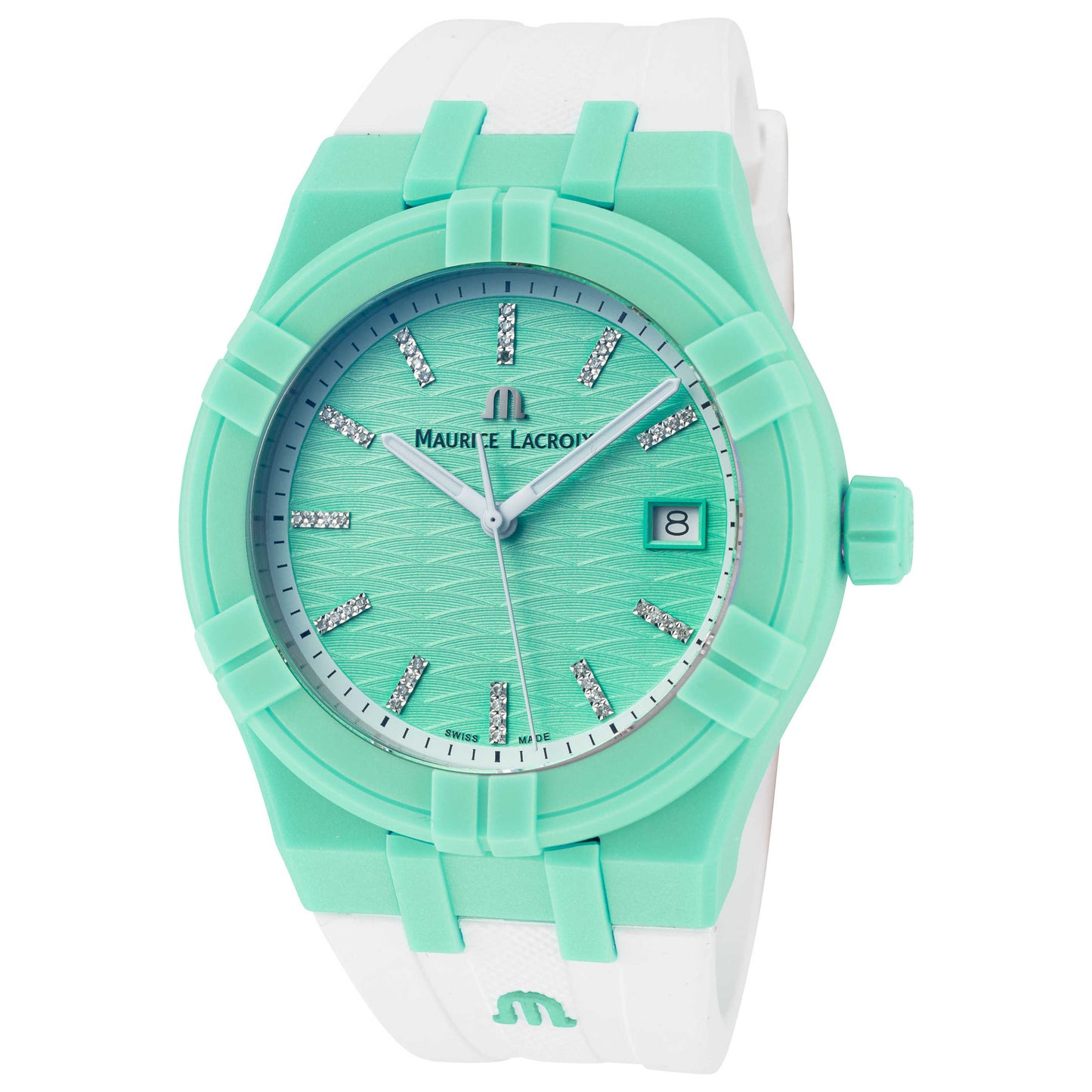 Front view of Maurice Lacroix Aikon #Tide Unisex Quartz Watch AI2008-CCCC1-3A0-0