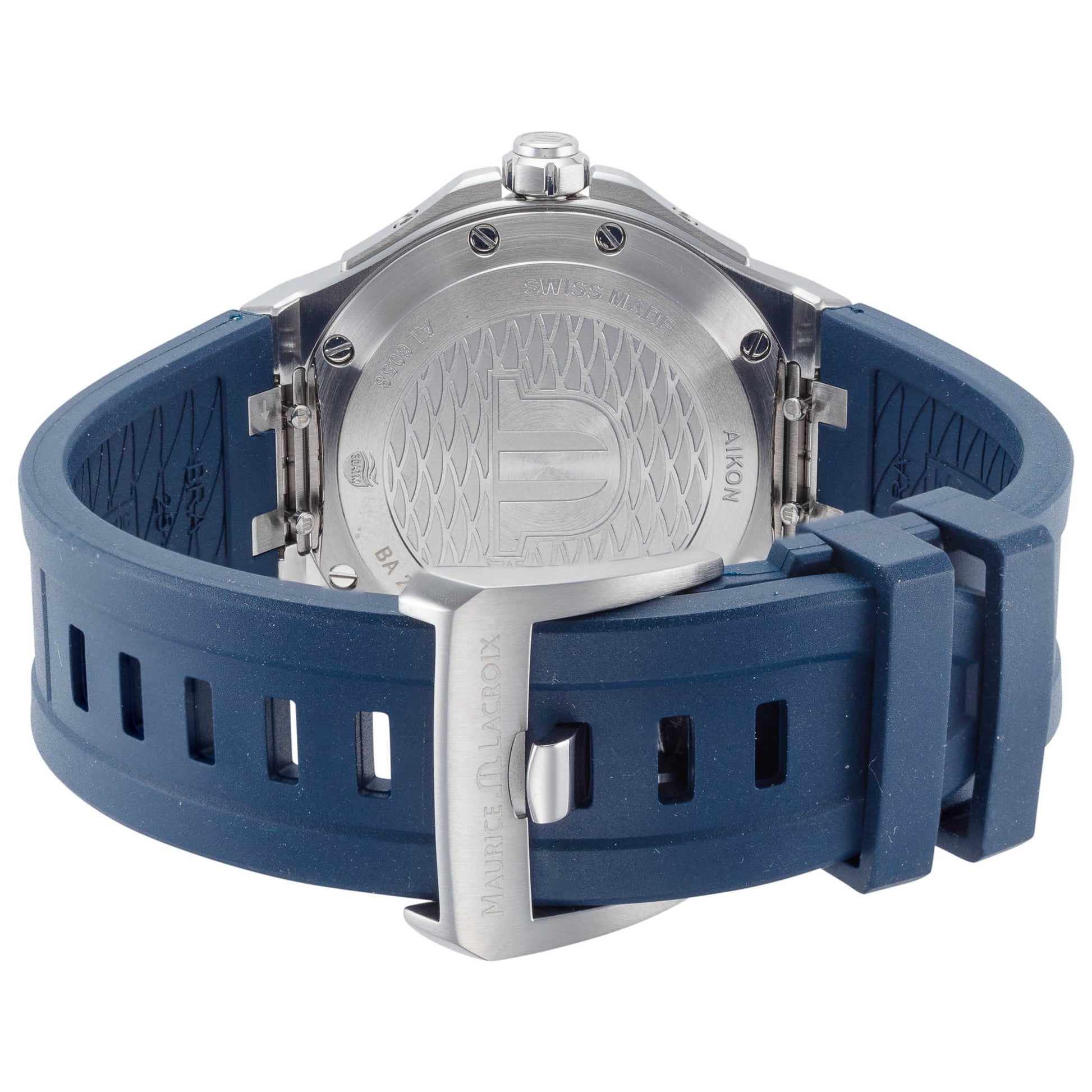 Back view of Maurice Lacroix Aikon Venturer Men's Automatic Watch AI6058-SS001-430-1