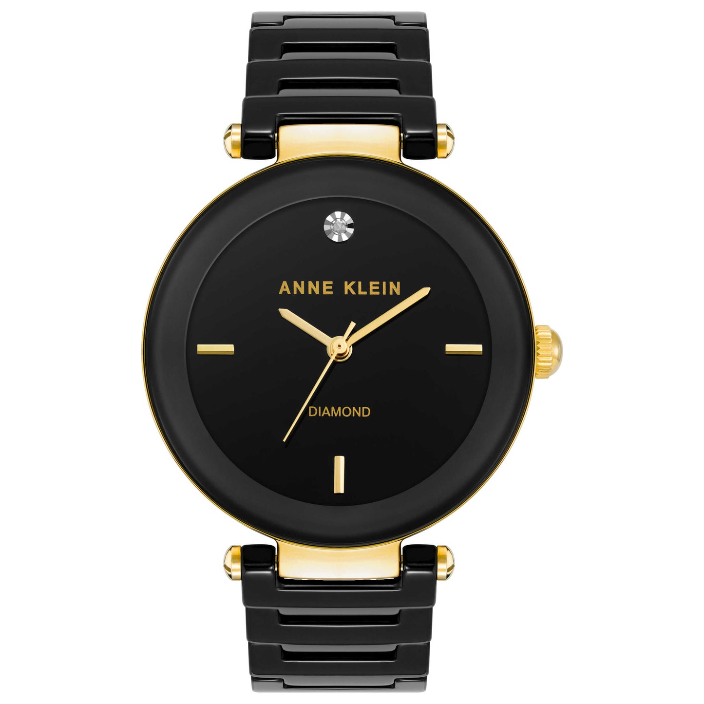 Front view of Anne Klein Women's Quartz AK-1018BKBK