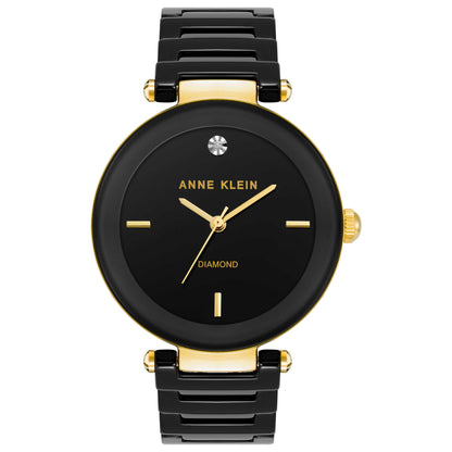 Front view of Anne Klein Women's Quartz AK-1018BKBK