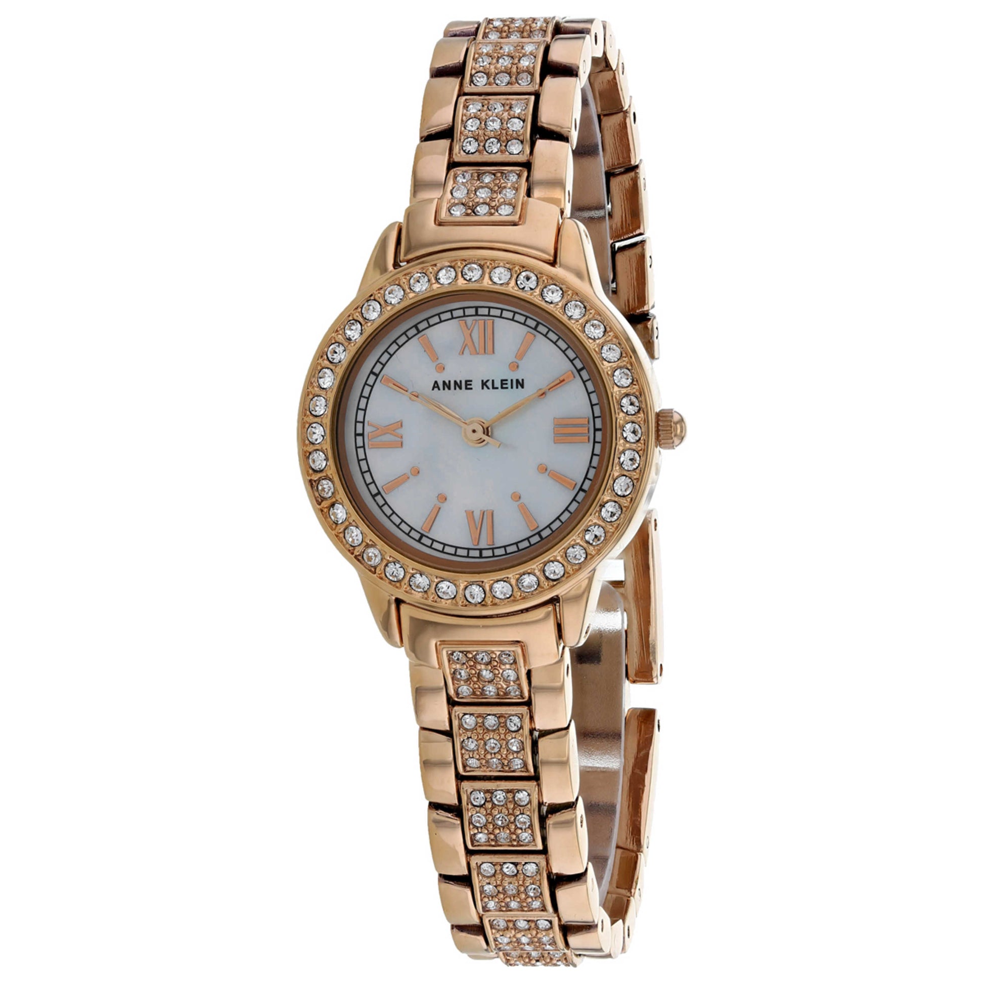 Front view of Anne Klein Swarvoski Crystal Women's Quartz Watch AK-1492RGST