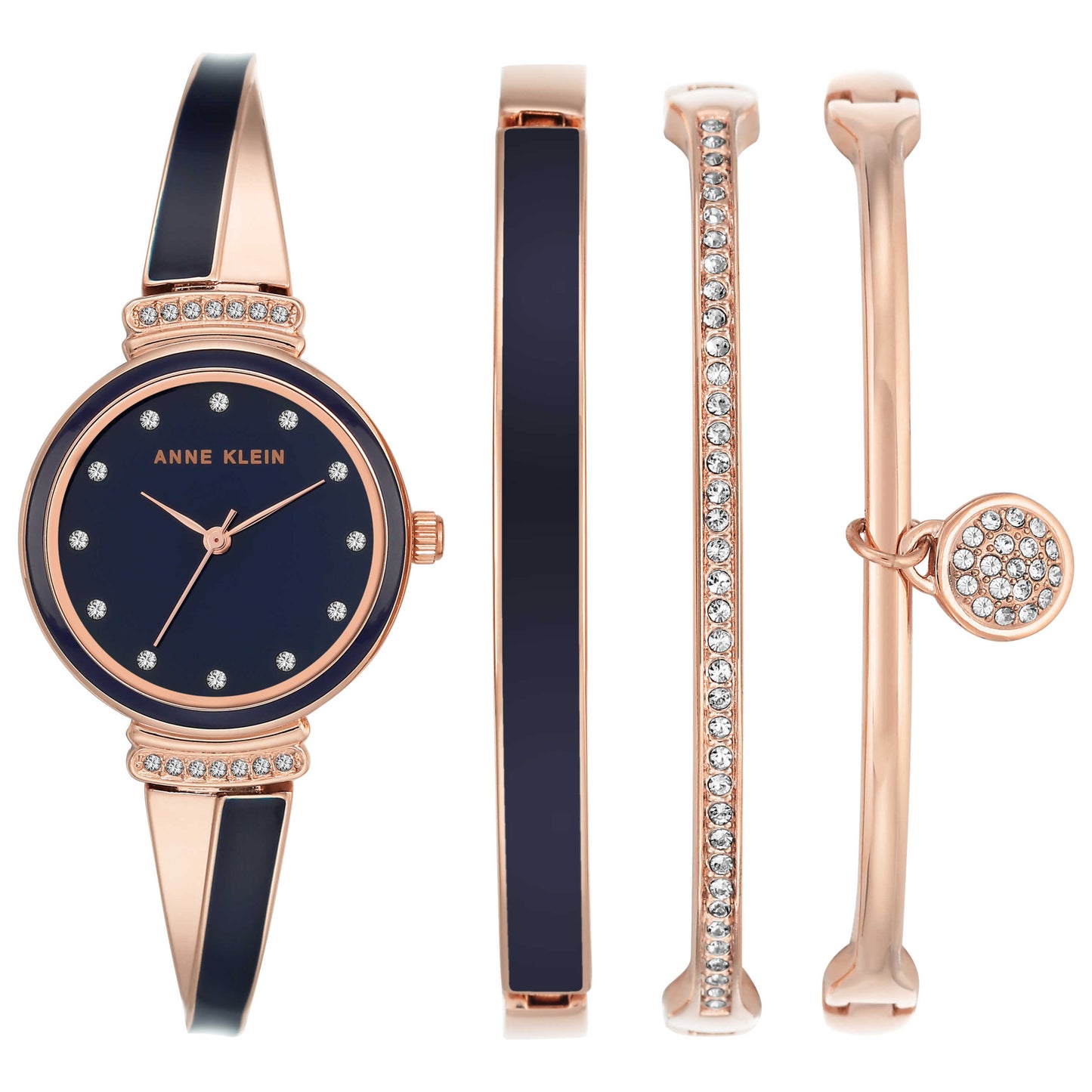 Front view of Anne Klein Women's Quartz AK-2716NVST