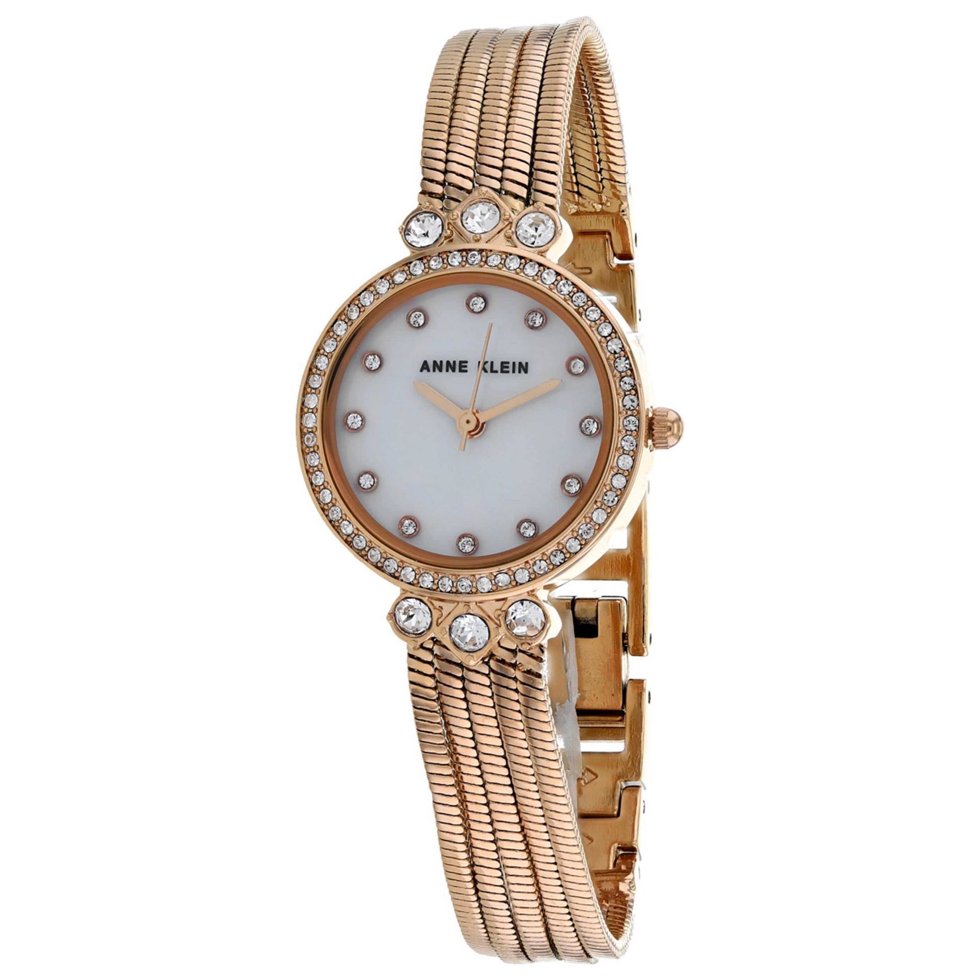 Front view of Anne Klein Swarvoski Crystal Women's Quartz Watch AK-3302RGST